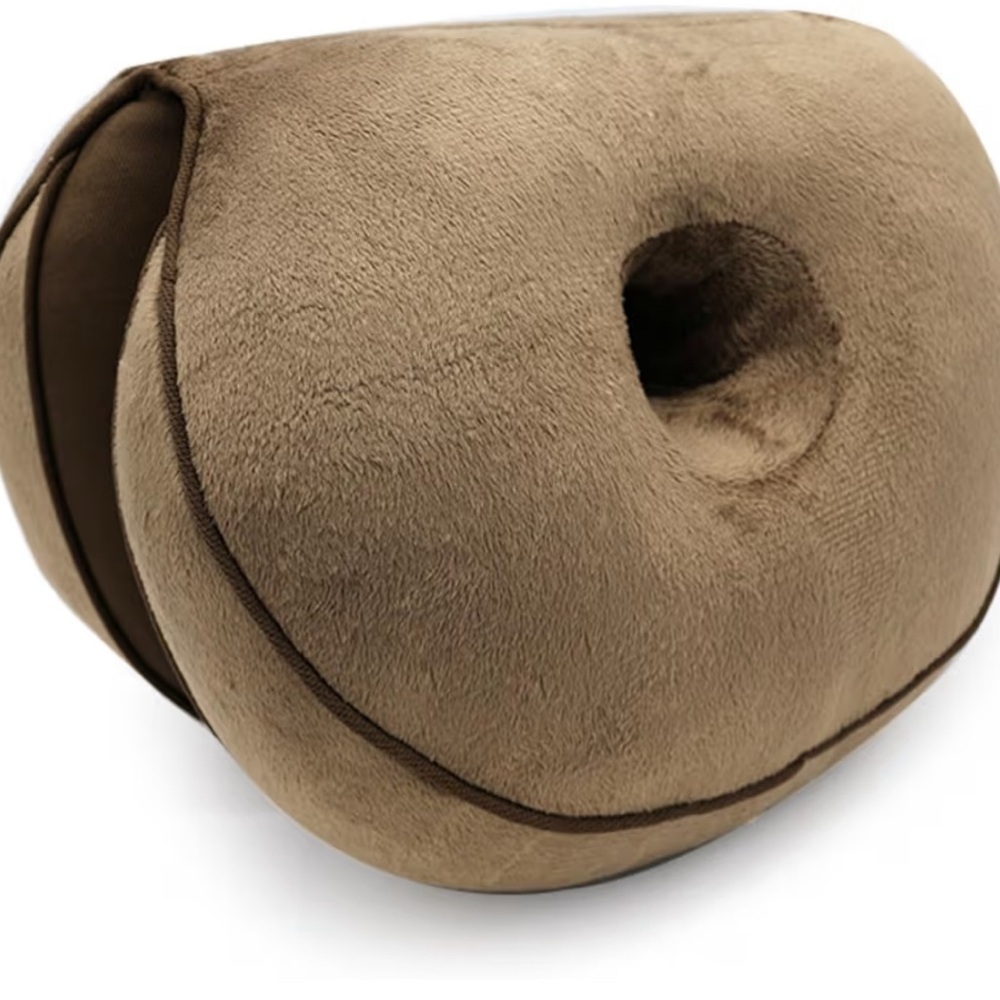 Brown Plush Donut Pillow
